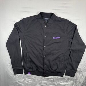 Champion "Twitch" Embroidered Button Snap Gaming Jacket Black Men's Small